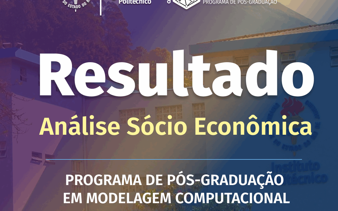 PPG Modelagem Computacional – Resultado da Análise Sócio Econômica 2025/2