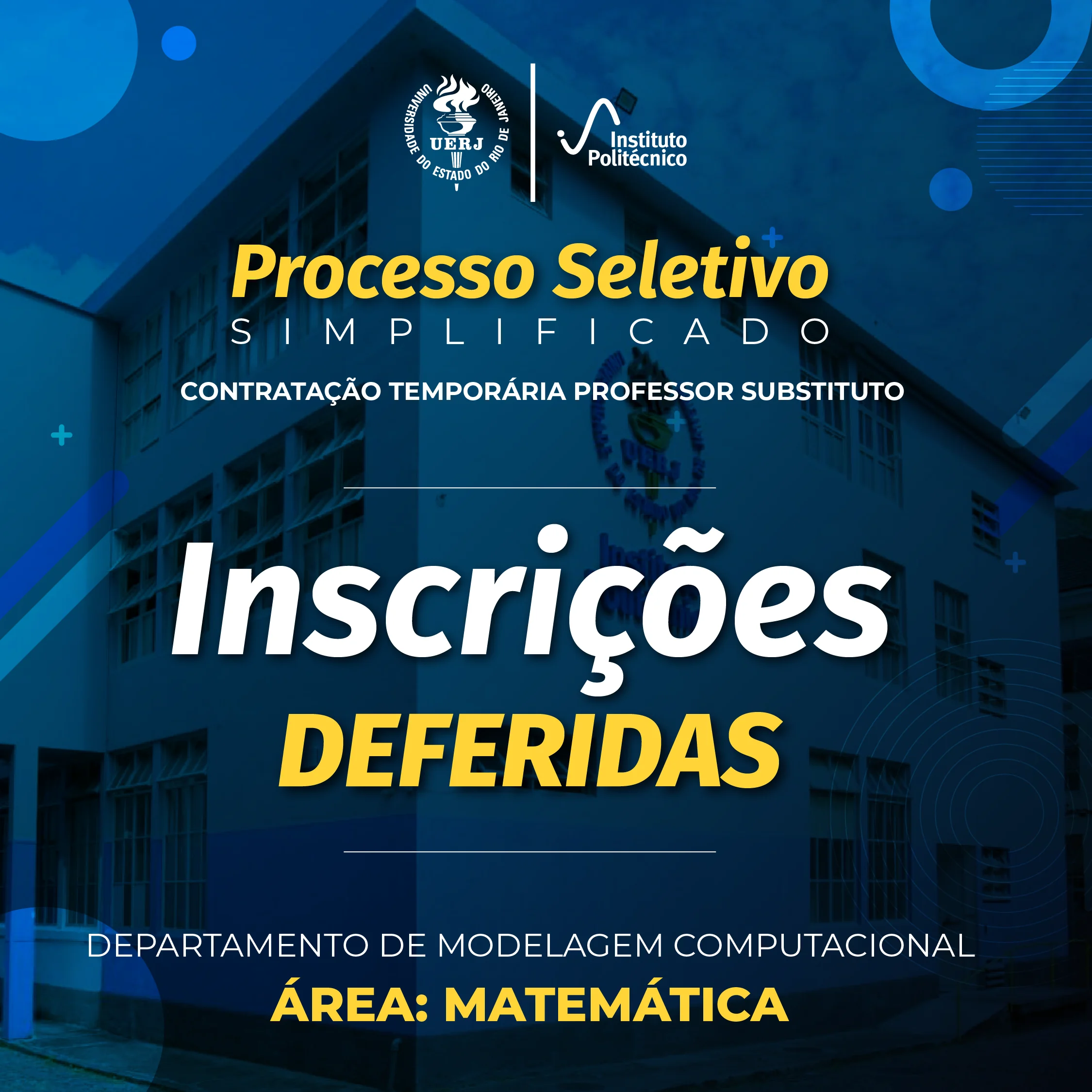 Lista de inscritos – contratação de professor susbtituto | DMC