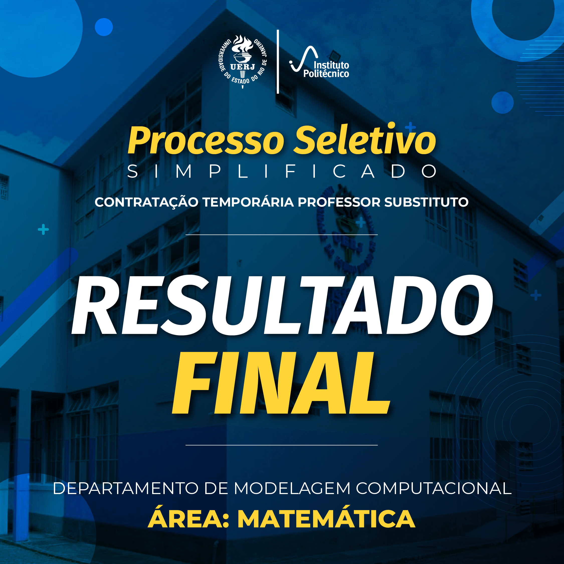Resultado Final – contratação de professor substituto | DMC