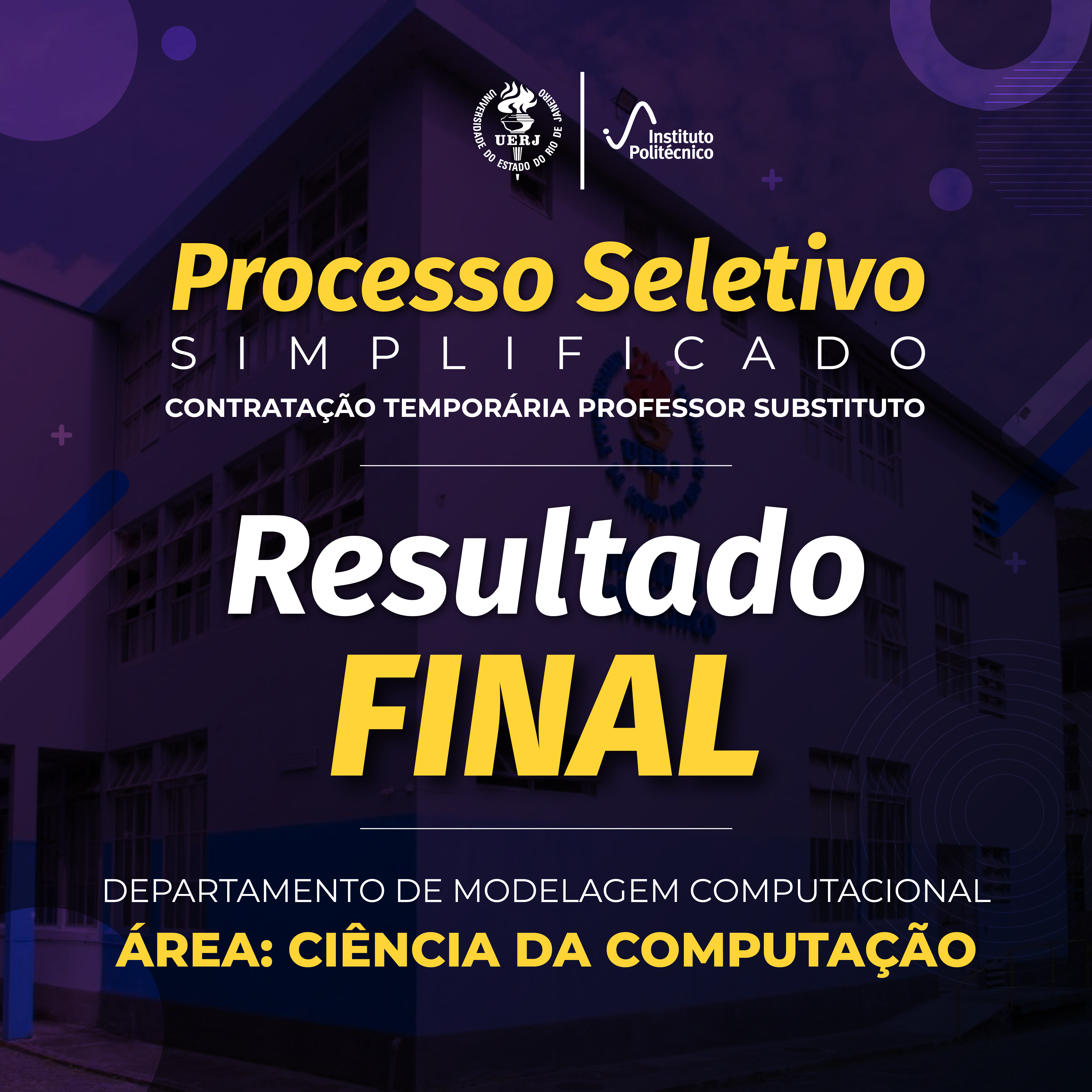 Processo Seletivo Simplificado – Resultado Final – Ciência da Computação | DMC