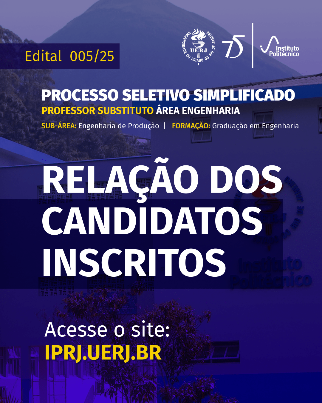 Edital 005/2025 – Relação dos Candidatos Inscritos