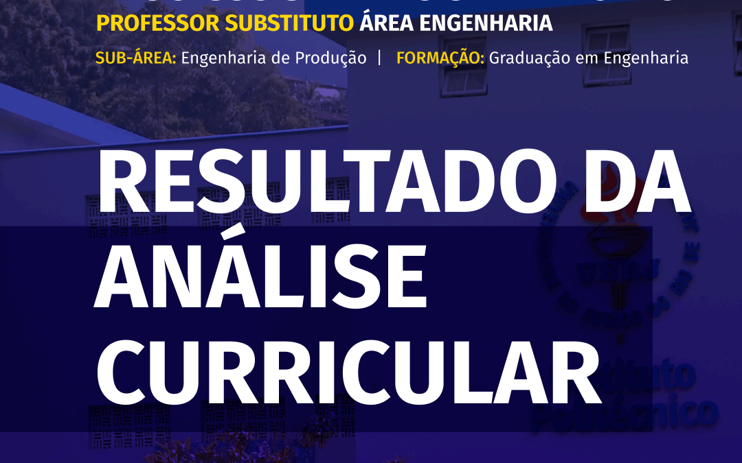 Edital 005/2025 – Resultado da Análise Curricular