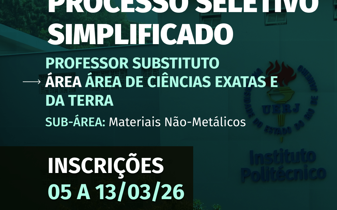 Edital nº 001/2026: Processo Seletivo para Professor Substituto no IPRJ/UERJ – DEMATE