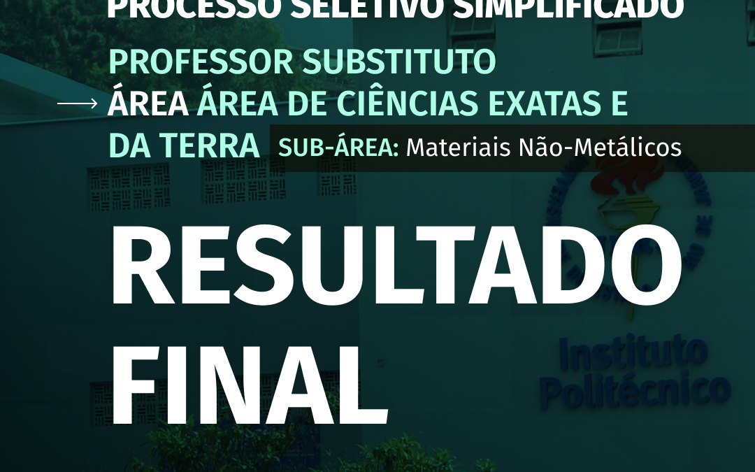 Edital nº 001/2026 DEMATE: Resultado Final