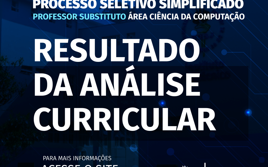 Edital nº 006/2025: Resultado da Análise Curricular