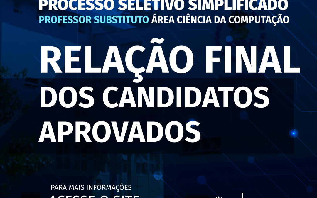 Edital nº 006/2025: Relação Final dos candidatos aprovados