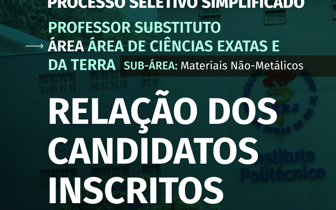 Edital nº 001/2026 DEMATE: Relação de Candidatos Inscritos e Informe Sorteio